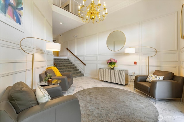 2565 Dexter Ave N Unit 103, Seattle, WA 98109 - community lobby featuring a decorative wall, stairs, and ornamental molding
