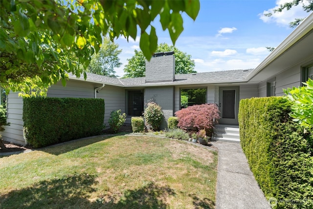 2322 Browns Point Blvd NE, Tacoma, WA 98422 - ranch-style house with a front lawn and a chimney