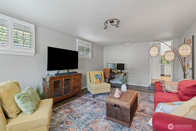 2322 Browns Point Blvd NE, Tacoma, WA 98422 - living area featuring healthy amount of natural light and wood finished floors