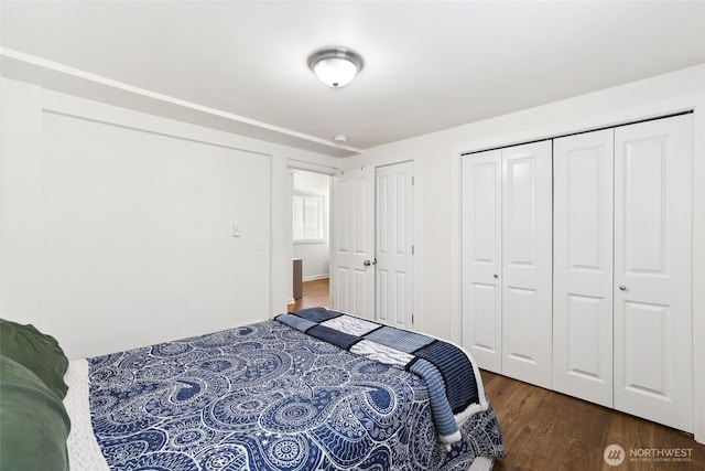 9013 16th Ave SW Unit 8, Seattle, WA 98106 - bedroom with wood finished floors and two closets