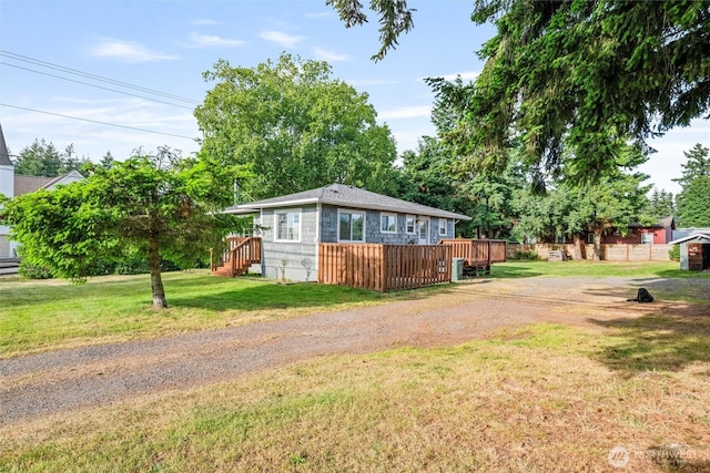 2991 Main St, Custer, WA 98240 - view of front of home with driveway and a wooden deck