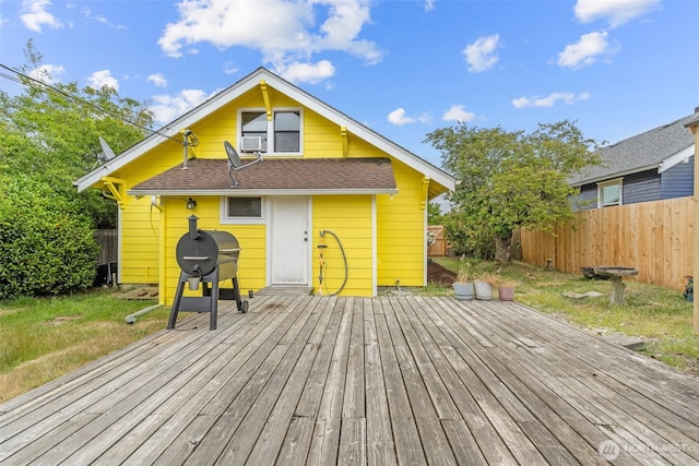 1816 S Adams St, Tacoma, WA 98405 - view of front of property with a deck and roof with shingles