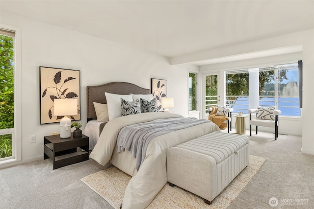 5438 E Mercer Way, Mercer Island, WA 98040 - bedroom featuring light colored carpet and multiple windows