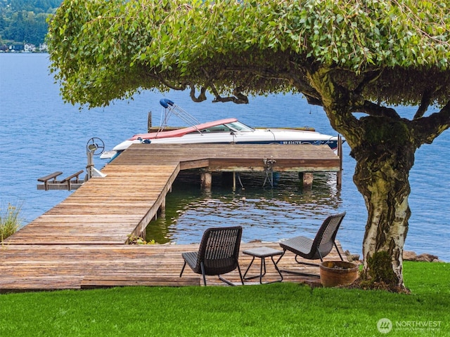 5438 E Mercer Way, Mercer Island, WA 98040 - dock featuring a water view and a yard
