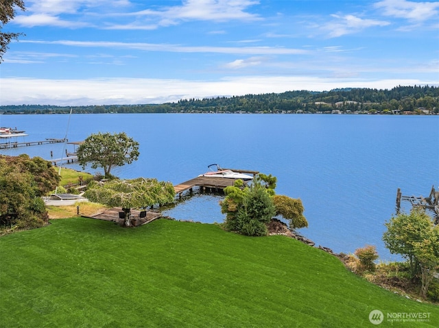 5438 E Mercer Way, Mercer Island, WA 98040 - water view featuring a dock