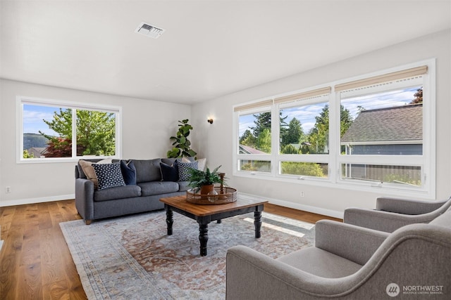 1424 E 36th Ln, Bellingham, WA 98226 - living room featuring healthy amount of natural light and wood finished floors