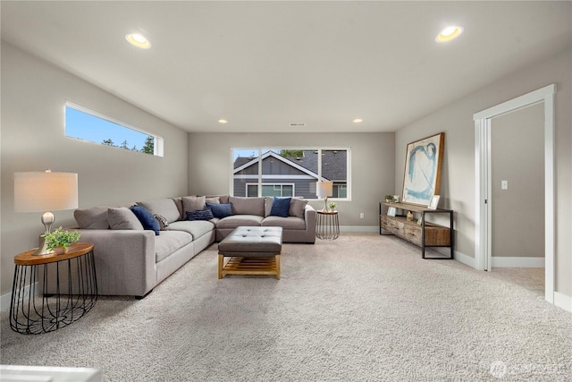 18611 134th St E, Bonney Lake, WA 98391 - carpeted living room with recessed lighting