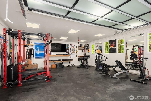 25112 SE 17th St, Sammamish, WA 98075 - gym featuring a garage