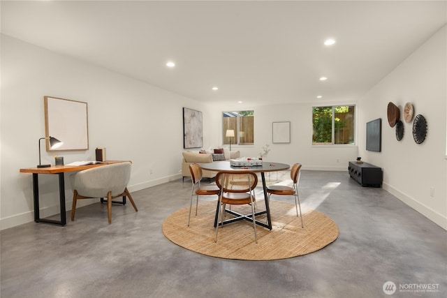 4615 2nd Ave NE, Seattle, WA 98105 - dining area with finished concrete floors and recessed lighting