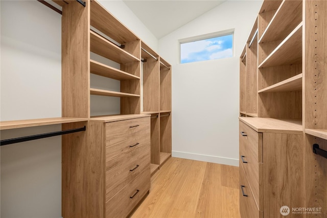 4615 2nd Ave NE, Seattle, WA 98105 - spacious closet with light wood-style flooring and lofted ceiling