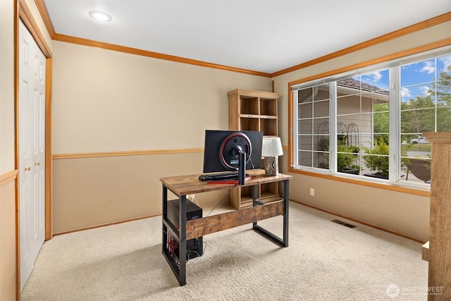 14809 283rd Pl NE, Duvall, WA 98019 - office area with carpet flooring and ornamental molding
