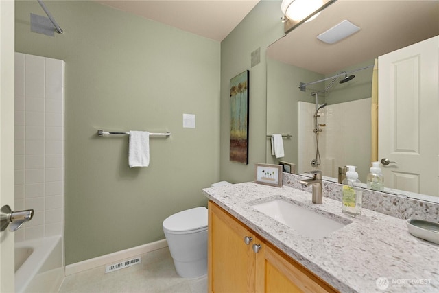 6703 Marshall Ave SE, Auburn, WA 98092 - bathroom featuring vanity, shower / washtub combination, and tile patterned flooring