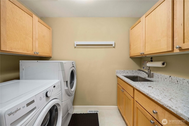 6703 Marshall Ave SE, Auburn, WA 98092 - laundry area with separate washer and dryer and cabinet space