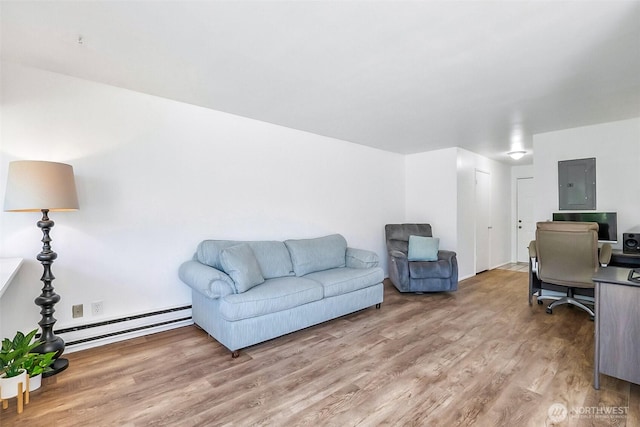 5720 122nd Ave SE Unit 179, Bellevue, WA 98006 - office featuring electric panel, baseboard heating, and wood finished floors