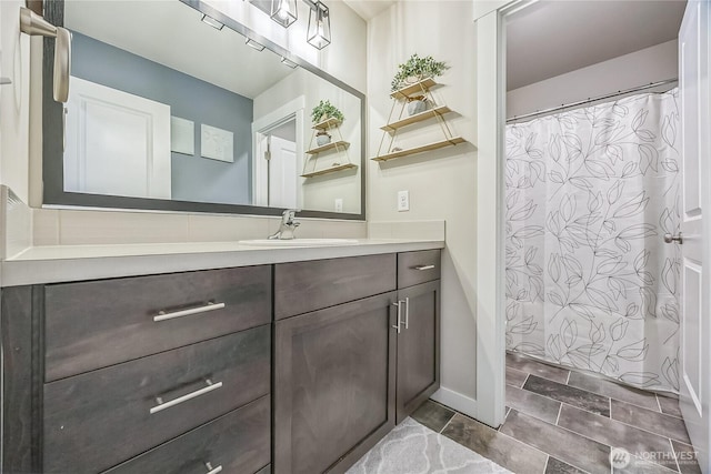 18437 111th Ave E, Puyallup, WA 98374 - bathroom with vanity and shower / tub combo with curtain