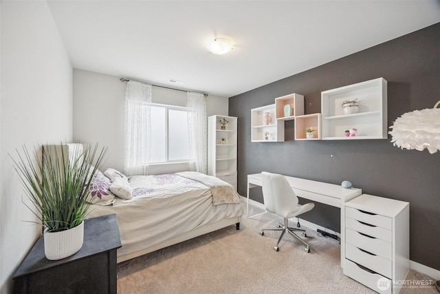 18437 111th Ave E, Puyallup, WA 98374 - carpeted bedroom with an office area and baseboards