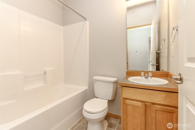 2630 Hamilton Ave, Dupont, WA 98327 - full bath featuring vanity,  shower combination, and tile patterned flooring