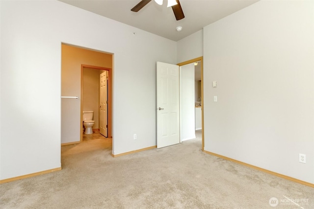 2630 Hamilton Ave, Dupont, WA 98327 - unfurnished bedroom featuring carpet flooring, ensuite bathroom, and ceiling fan