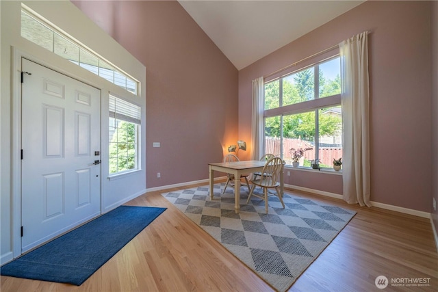 16955 Lookout Mountain Rd SE, Monroe, WA 98272 - foyer with wood finished floors and high vaulted ceiling