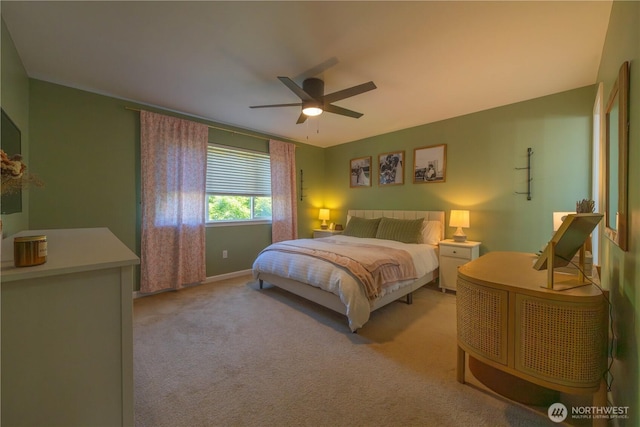 16955 Lookout Mountain Rd SE, Monroe, WA 98272 - bedroom featuring light colored carpet and ceiling fan