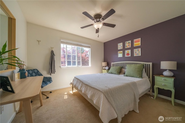 16955 Lookout Mountain Rd SE, Monroe, WA 98272 - bedroom with carpet and ceiling fan