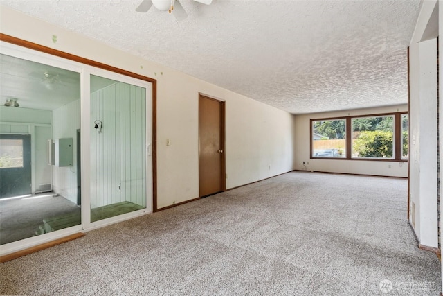 7331 Ridgemont Dr SE, Olympia, WA 98513 - carpeted spare room featuring a textured ceiling and a ceiling fan