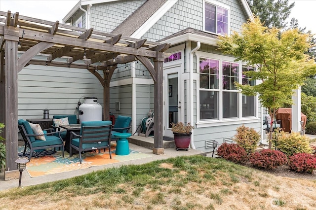 1404 Portside Ct, Freeland, WA 98249 - view of patio featuring a pergola