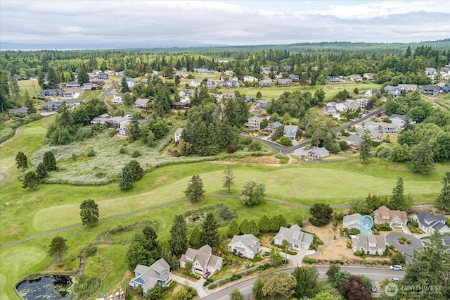 1404 Portside Ct, Freeland, WA 98249 - aerial view of property and surrounding area featuring nearby suburban area and a golf club