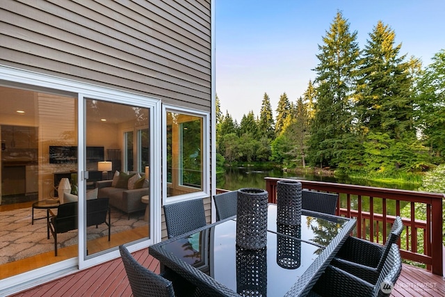 11404 NE 103rd St, Kirkland, WA 98033 - wooden terrace with outdoor dining area