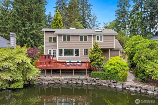 11404 NE 103rd St, Kirkland, WA 98033 - rear view of property featuring a wooden deck