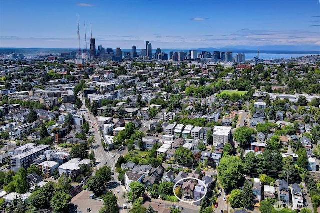 228 24th Ave E Unit A, Seattle, WA 98112 - aerial view of property and surrounding area featuring skyline
