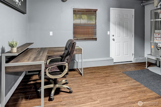 15325 SE 155th Pl Unit Q2, Renton, WA 98058 - home office with wood finished floors and secured water heater