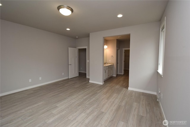 4650 Viridian Ave SW, Port Orchard, WA 98367 - unfurnished bedroom with light wood-type flooring, ensuite bath, and recessed lighting