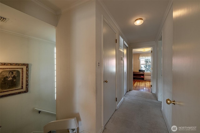 601 Yakima St, Wenatchee, WA 98801 - hall with light carpet and crown molding