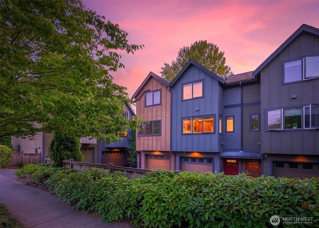 5955 Delridge Way SW, Seattle, WA 98106 - view of property with board and batten siding and an attached garage