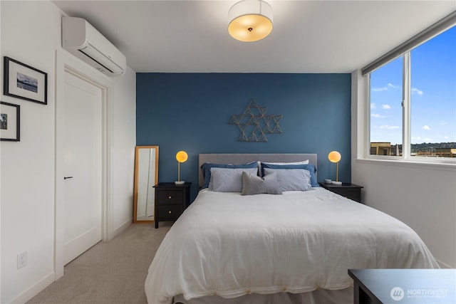 3418 23rd Ave W, Seattle, WA 98199 - bedroom with a wall unit AC and carpet floors