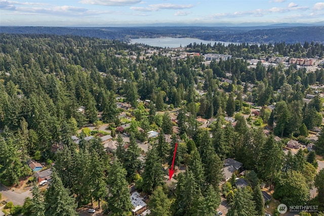 13523 23rd Pl NE, Seattle, WA 98125 - aerial overview of property's location with a forest