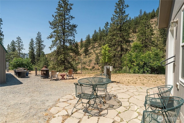 968 Cagle Gulch Rd, Chelan, WA 98816 - view of patio / terrace featuring a fire pit
