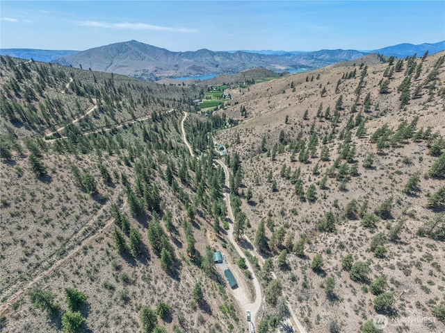 968 Cagle Gulch Rd, Chelan, WA 98816 - drone / aerial view of a mountain backdrop