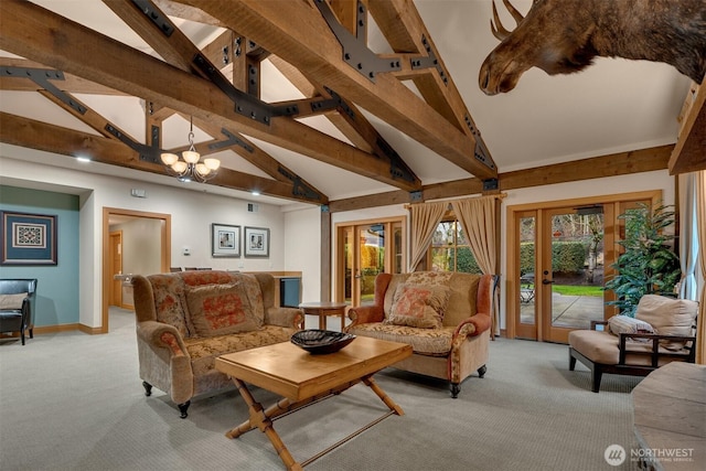 18707 SE Newport Way Unit 208, Issaquah, WA 98027 - living room with light colored carpet and french doors