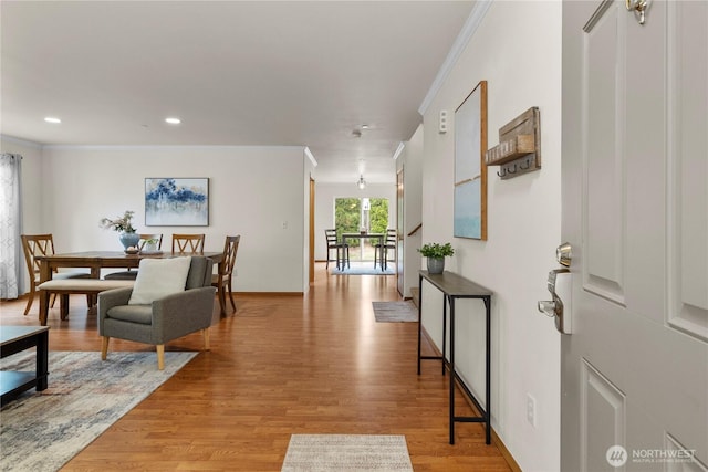 1662 Jensen Ave, Dupont, WA 98327 - interior space with ornamental molding, light wood-style floors, and recessed lighting