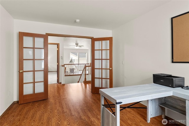 1662 Jensen Ave, Dupont, WA 98327 - office area featuring french doors and wood finished floors