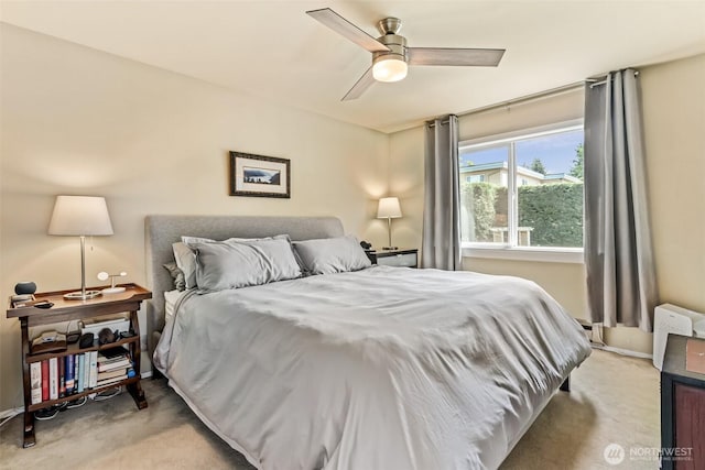 10218 NE 65th St, Kirkland, WA 98033 - bedroom featuring light carpet and ceiling fan