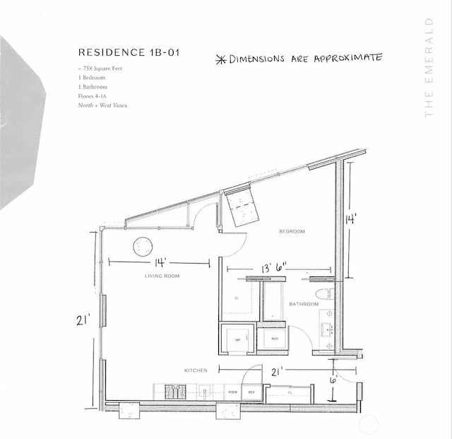 121 Stewart St Unit 1407, Seattle, WA 98101 - view of room layout