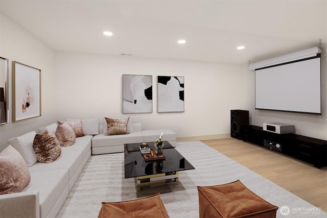 702 34th St, Everett, WA 98201 - home theater with wood finished floors and recessed lighting
