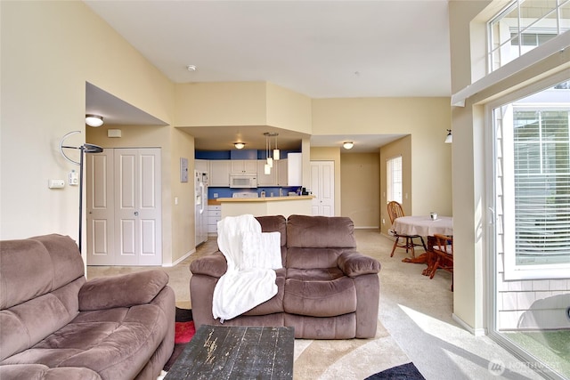 14007 69th Dr SE Unit W2, Snohomish, WA 98296 - living area featuring light carpet and baseboards