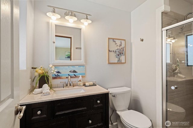 8815 221st Pl SW, Edmonds, WA 98026 - full bathroom featuring vanity and a stall shower
