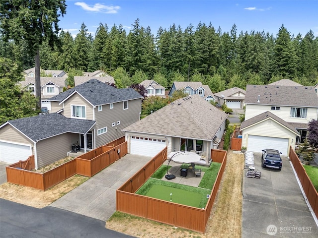 9127 Periwinkle Loop NE, Olympia, WA 98516 - aerial perspective of suburban area