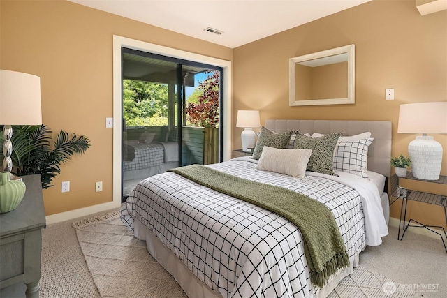 9201 24th Ave NW, Seattle, WA 98117 - bedroom featuring carpet floors and access to exterior