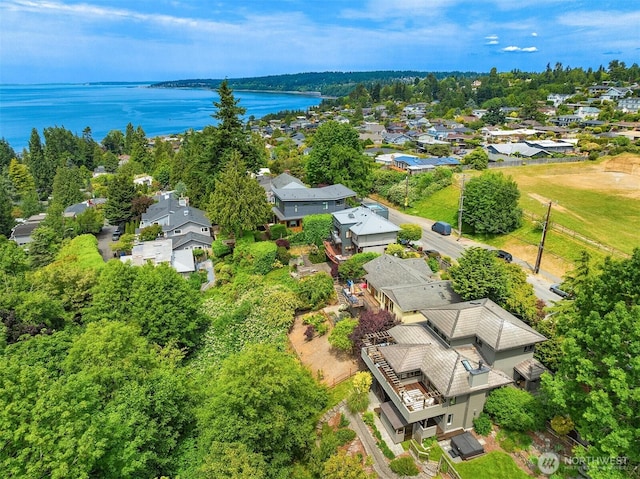 9201 24th Ave NW, Seattle, WA 98117 - aerial view of residential area featuring a large body of water